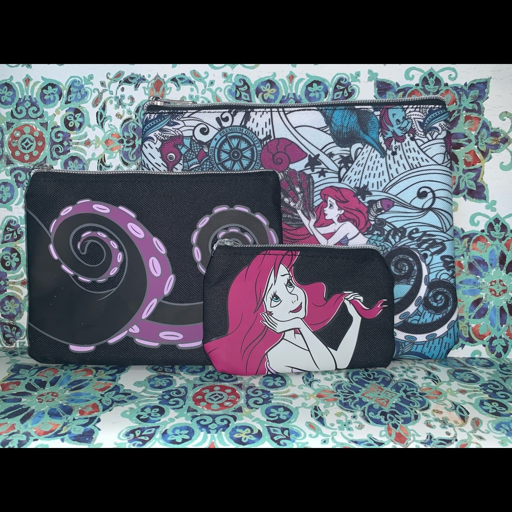 Disney’s Little Mermaid 3 Piece Pouch Set